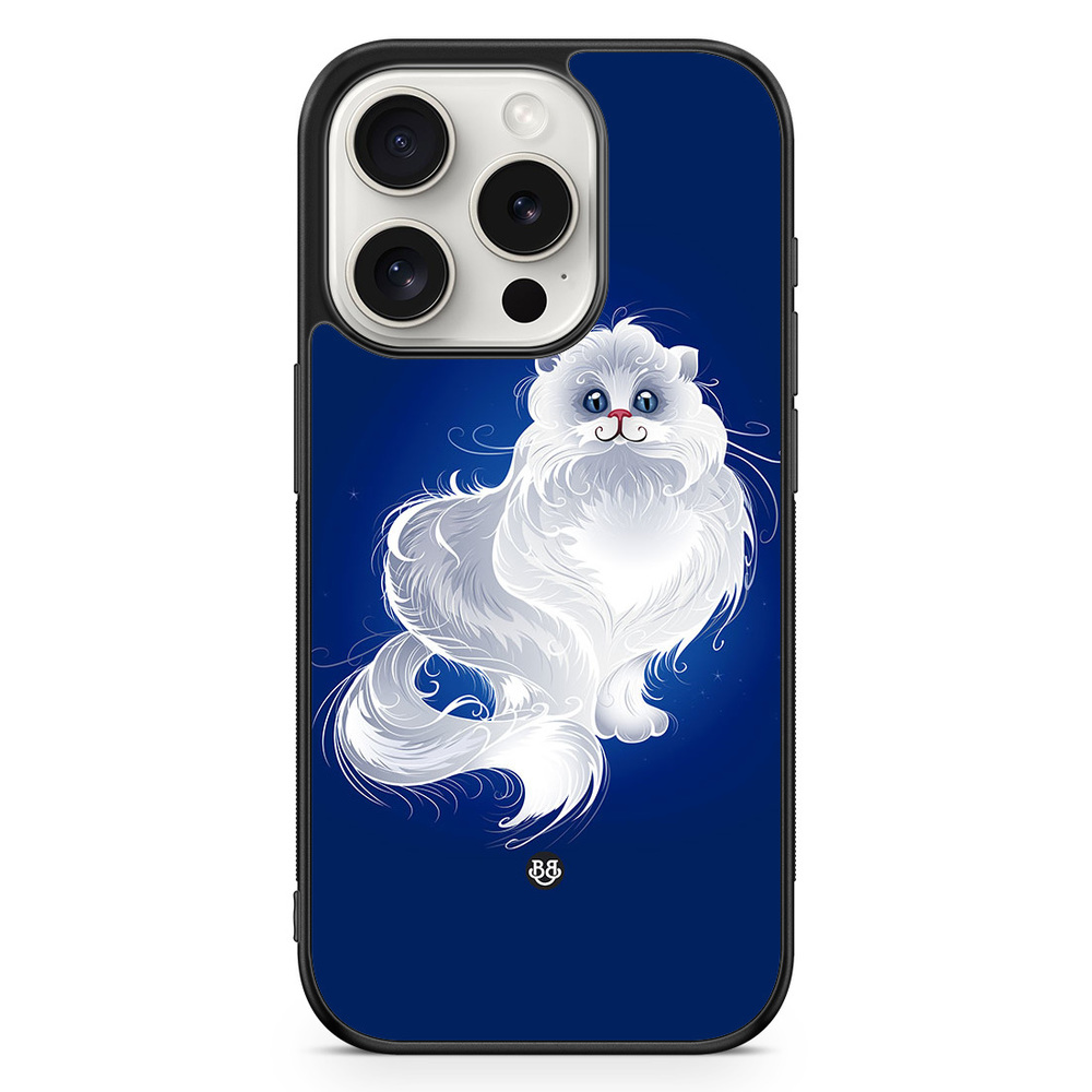 iPhone 15 Pro Case - White Cat