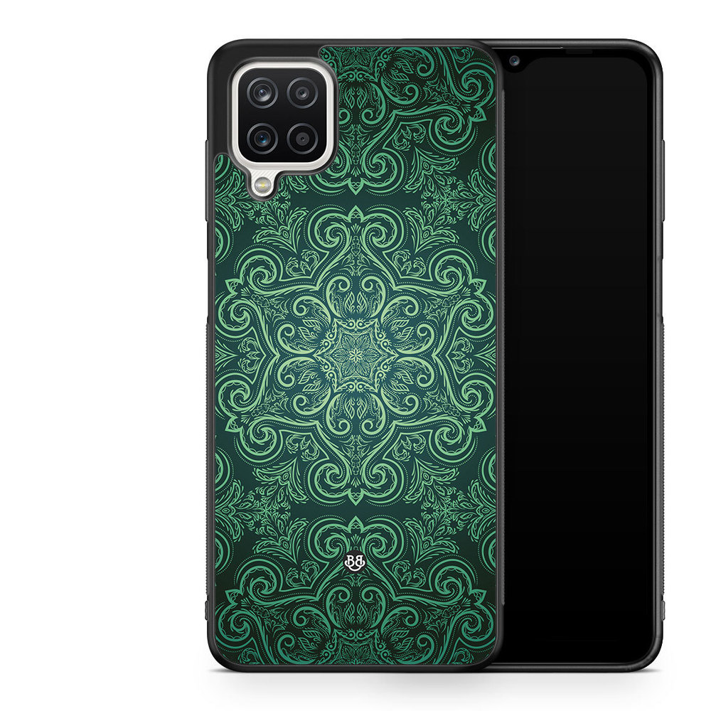 Samsung Galaxy A12 Case - Green Retro Pattern