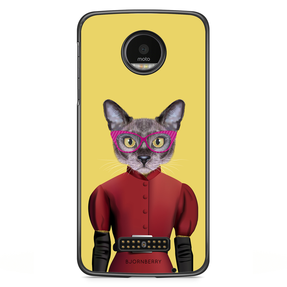 Motorola Moto Z Case - Hipster Cat