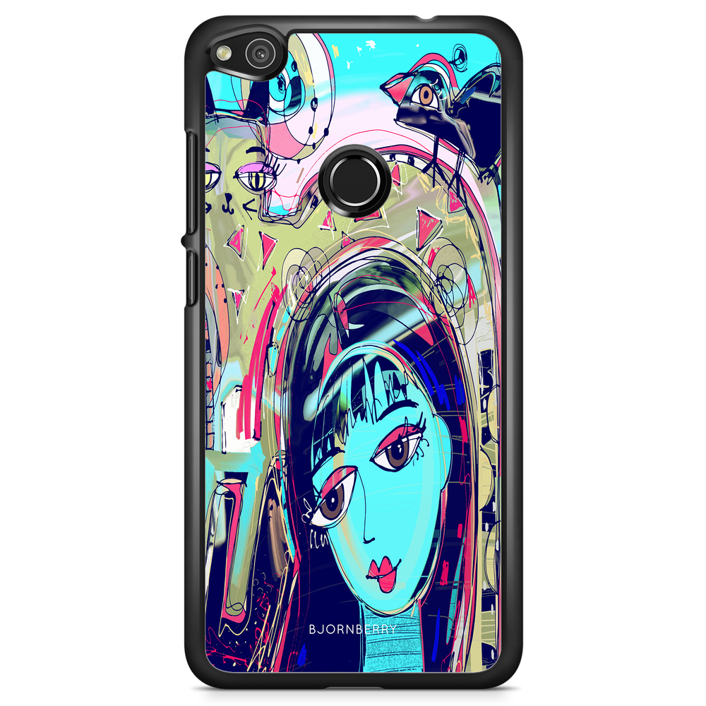 Huawei Honor 8 Lite Case - Abstract Cat