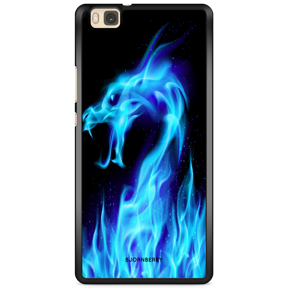 Huawei P8 Lite Case - Blue Flames Dragon