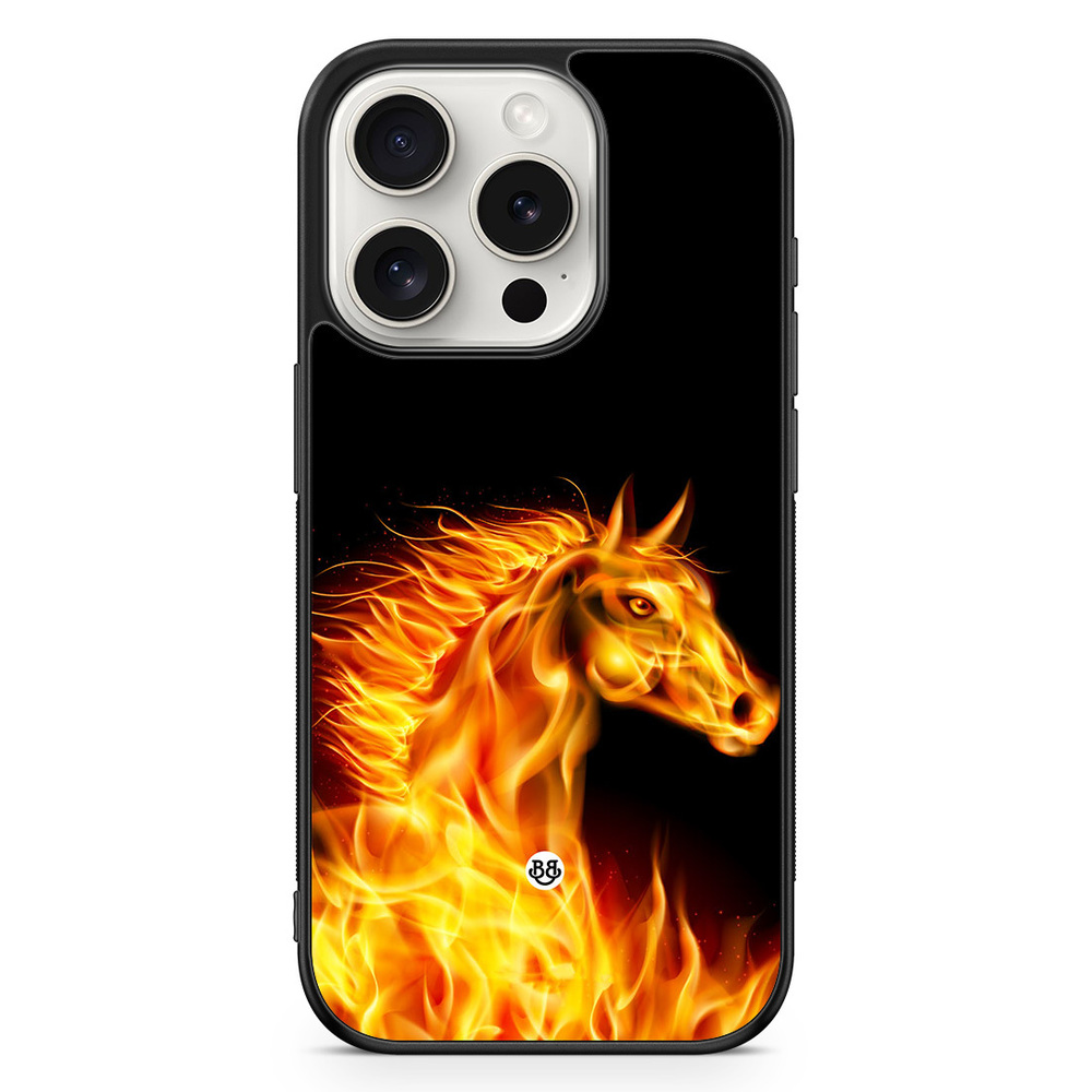 iPhone 15 Pro Case - Flames Horse