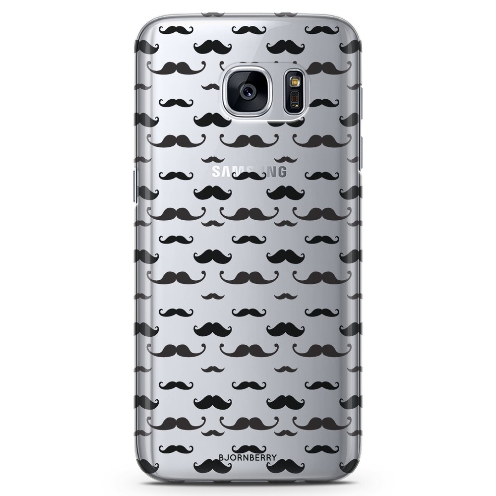 Samsung Galaxy S6 Edge TPU Case - Mustache Pattern