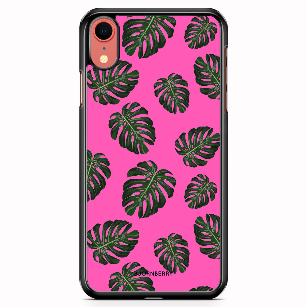 iPhone XR Case - Monstera Pink