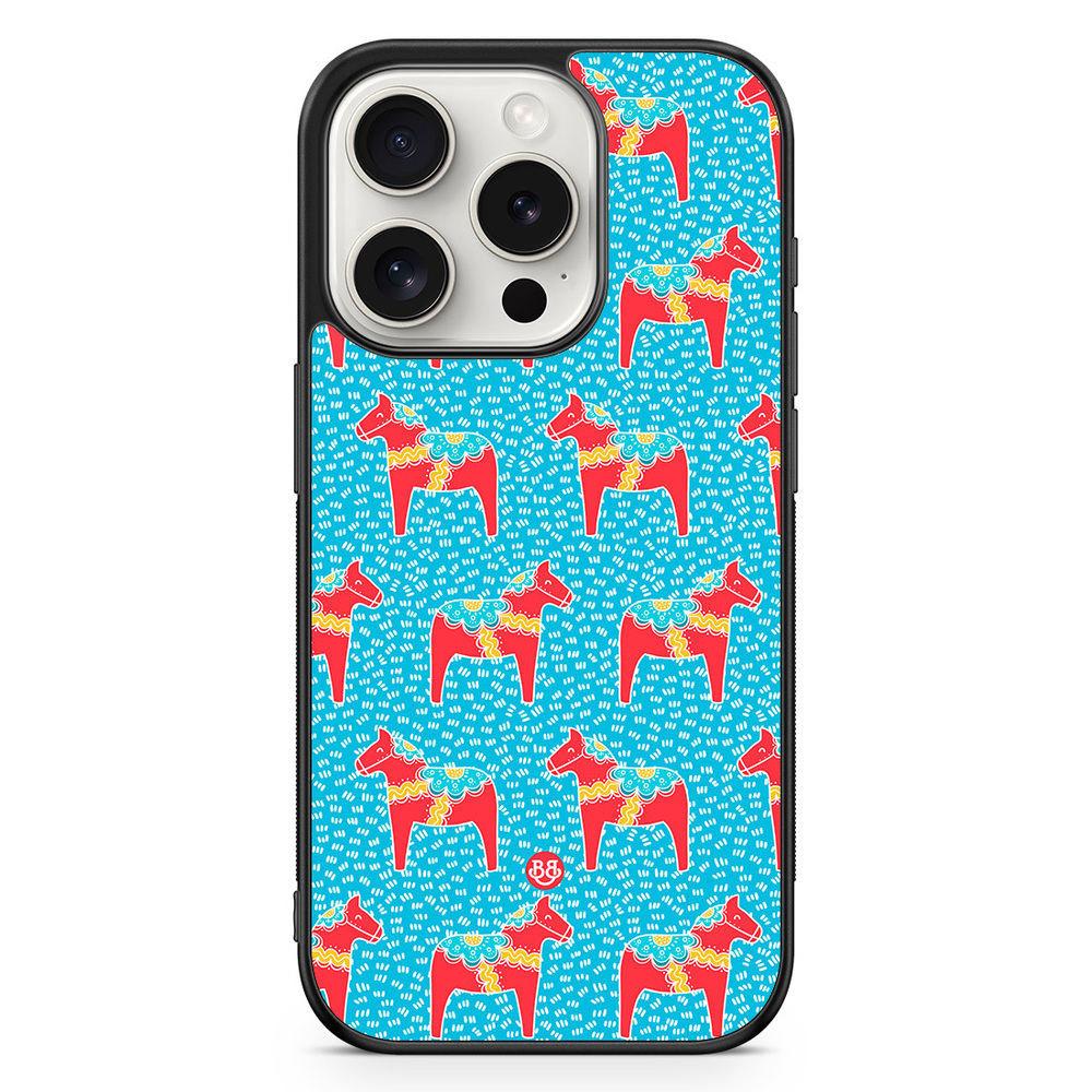 iPhone 15 Pro Case - Dala horse Pattern