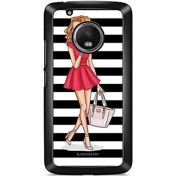 Moto G5 Plus Case - Fashion Girl Red