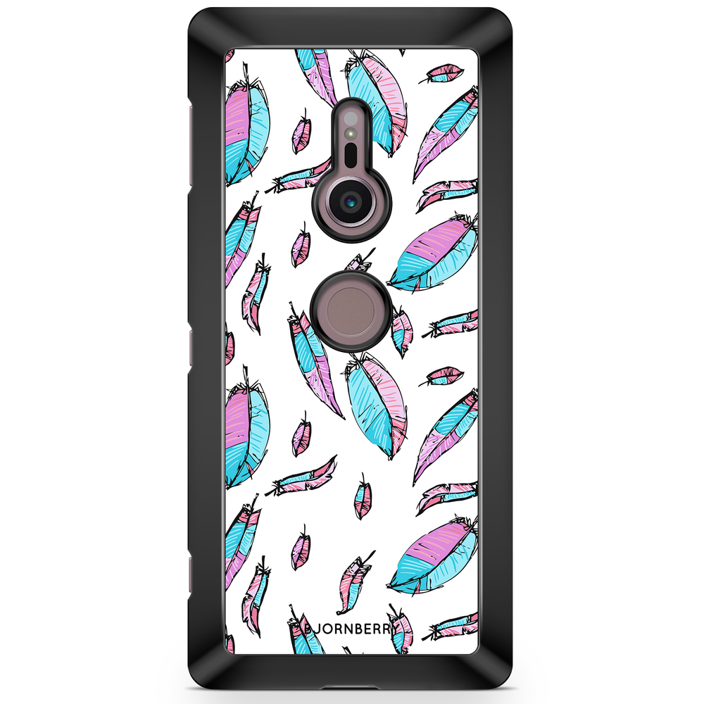 Sony Xperia XZ2 Case  - Pink/Blue Feathers