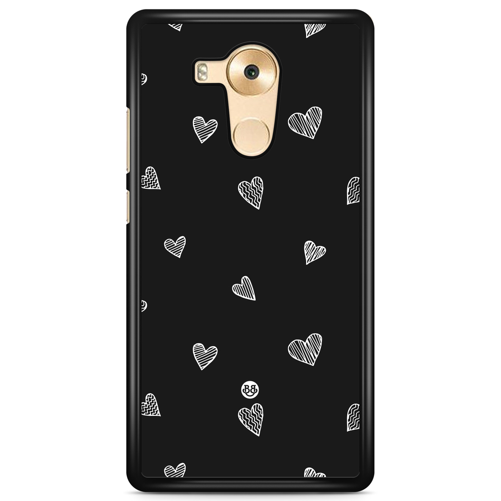 Huawei Mate 9 Case - Black & White Hearts