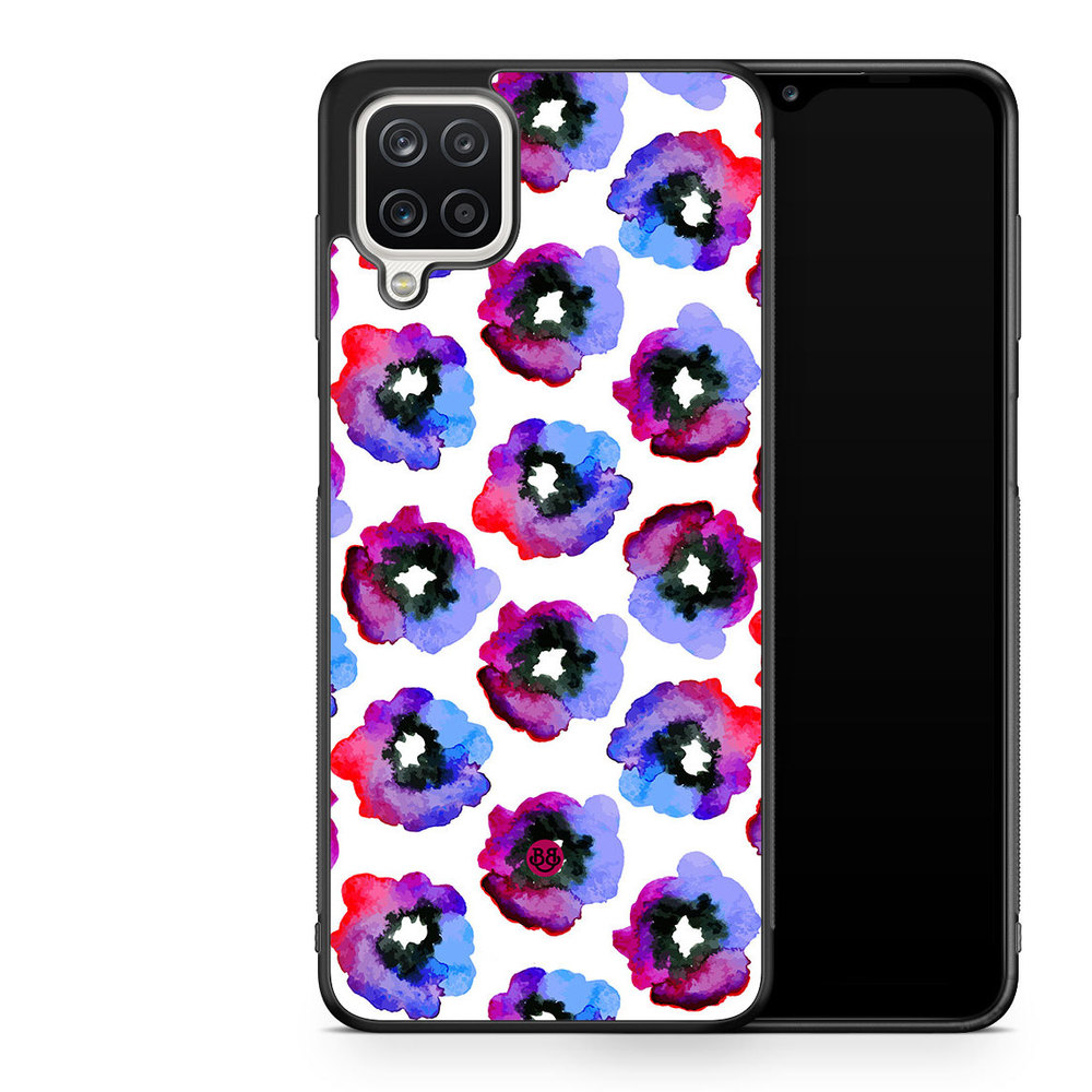 Samsung Galaxy A12 Case - Violet Flowers
