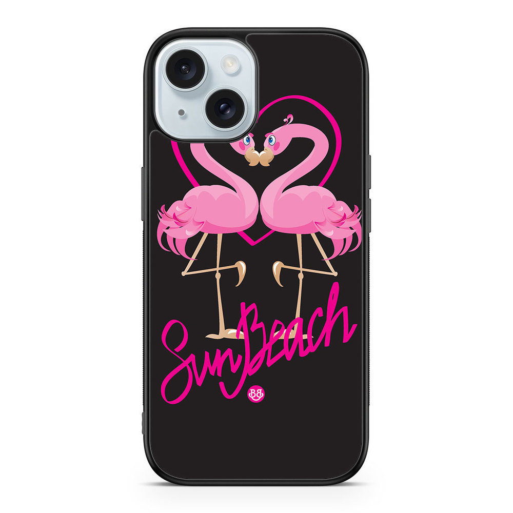 iPhone 15 Case - Sun Beach Flamingo
