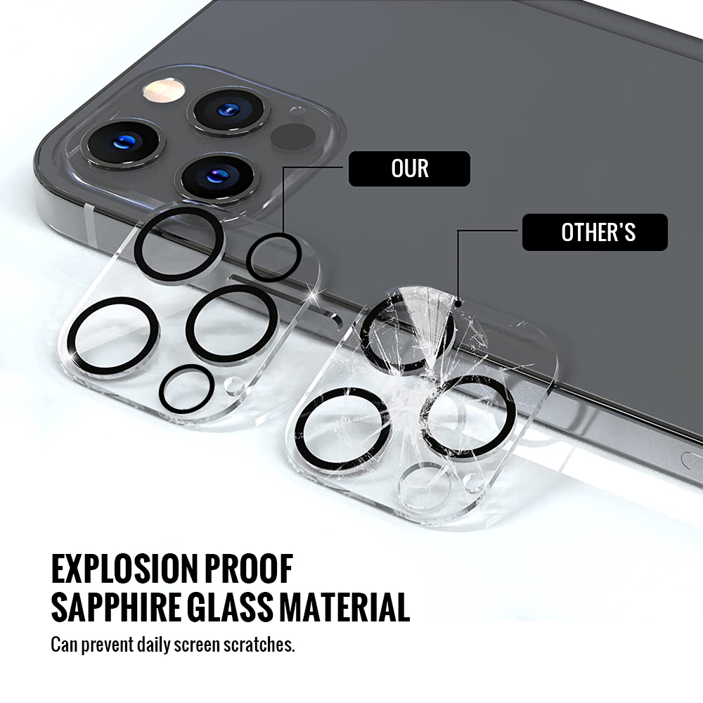Bjornberry iPhone 15 Pro Max Camera Lens Protector - Tempered Glas - 4