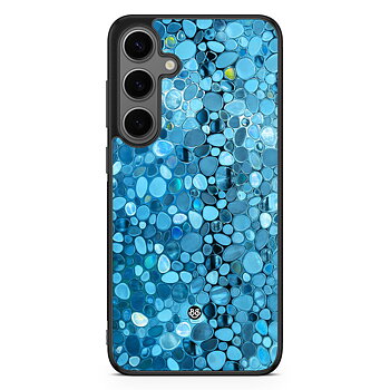 Samsung Galaxy S24 Plus Case - Stained Glass Blue