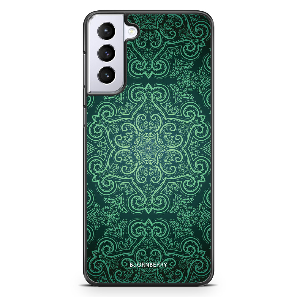 Samsung Galaxy S21 Plus Case - Green Retro Pattern