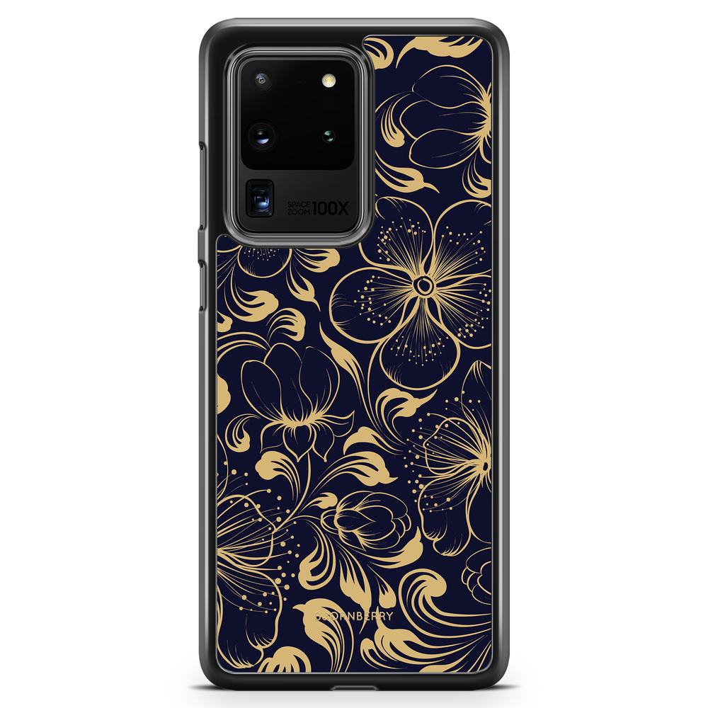 Samsung Galaxy S20 Ultra Case - Dark Blue Flowers
