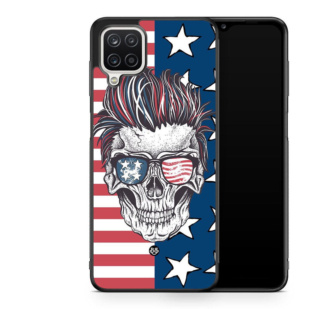 Samsung Galaxy A12 Case - USA Skull