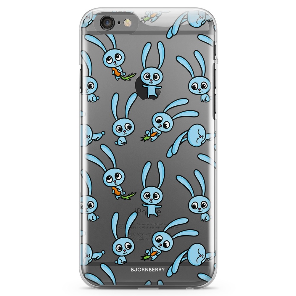 iPhone 6 Plus/6s Plus TPU Case - Blue rabbits