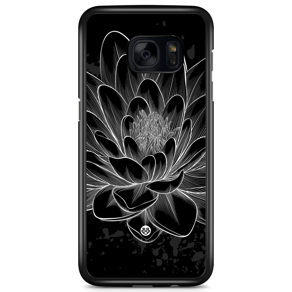 Samsung Galaxy S7 Case - Black/White Lotus