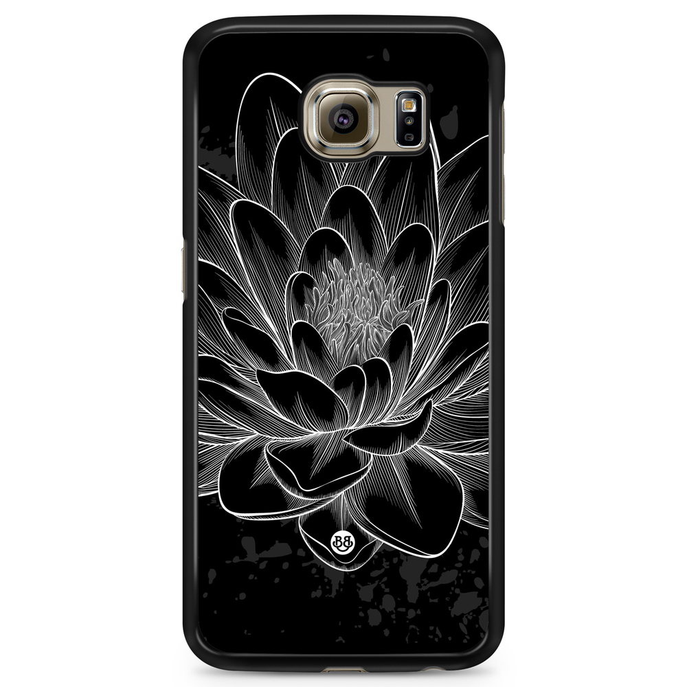 Samsung Galaxy S6 Edge+ Case - Black/White Lotus