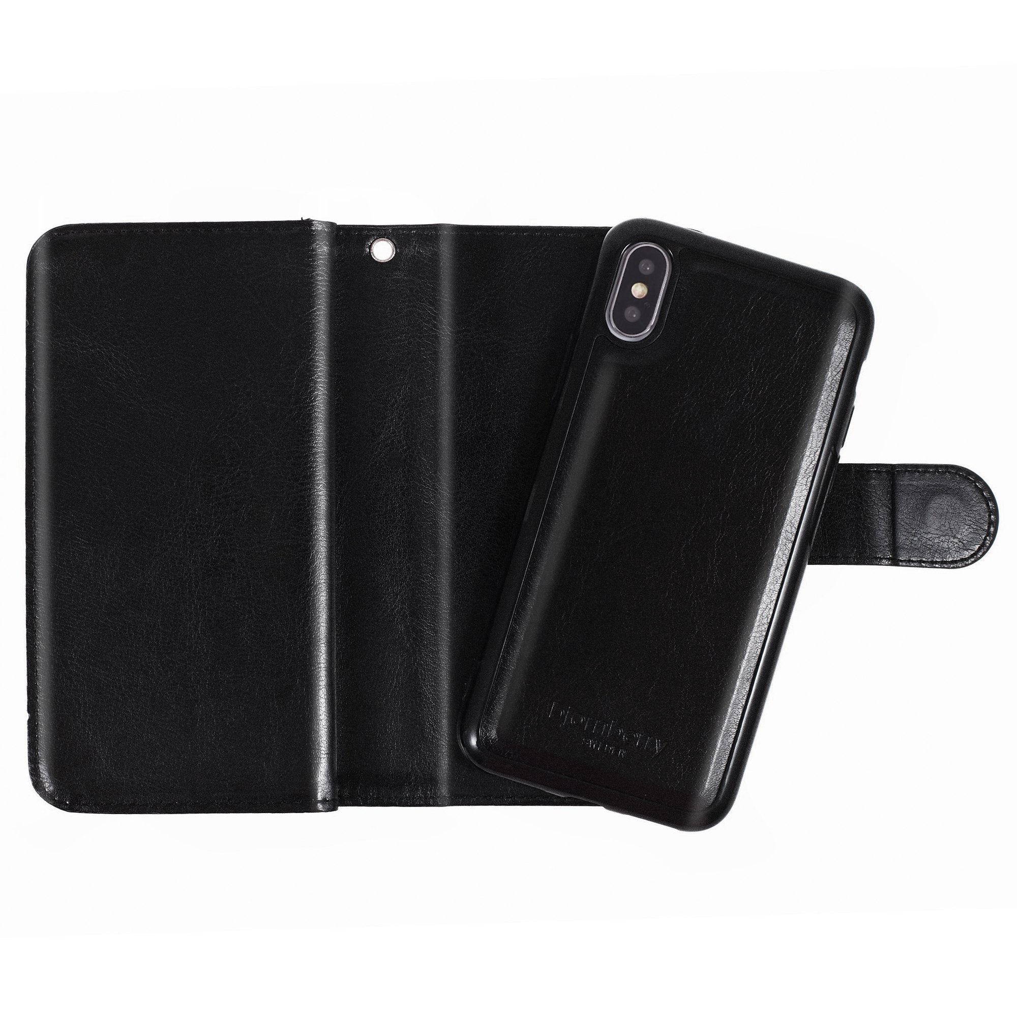 iPhone X/Xs Magnet Wallet Case 9 CARD - MONOGRAM - Svart - 6