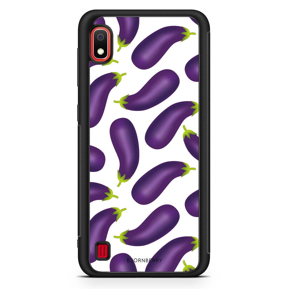 Samsung Galaxy A10 Case - Eggplant Pattern