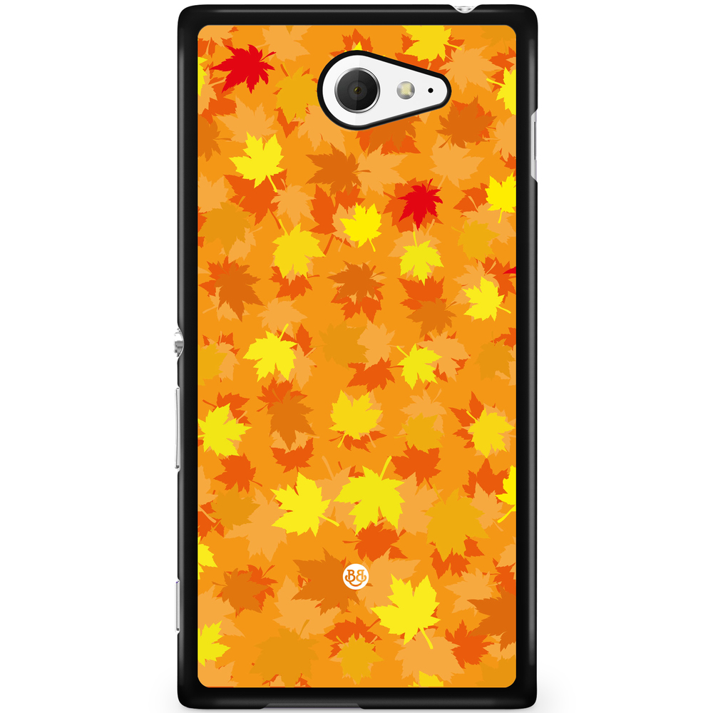 Sony Xperia M2 Aqua Case - Orange leaves