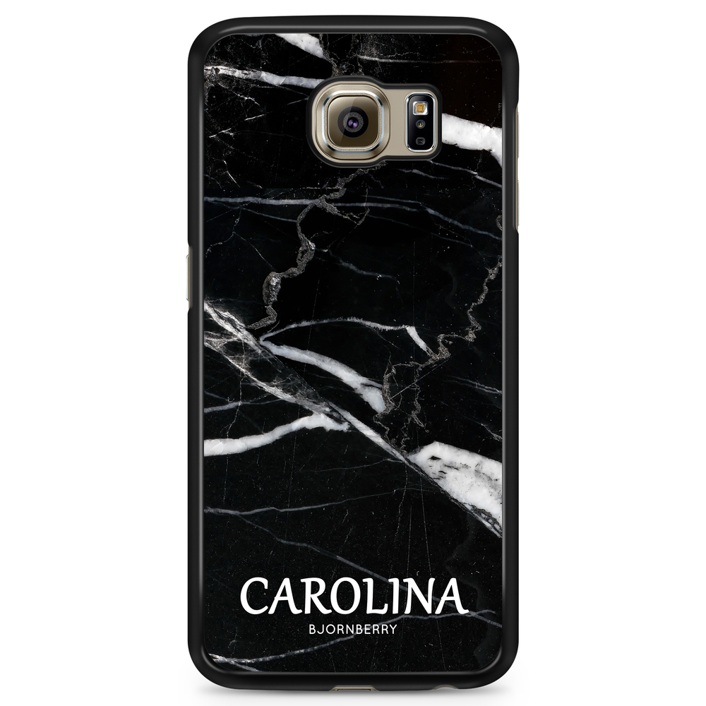 Samsung Galaxy S6 Edge+ Case Custom - Black Marble Name