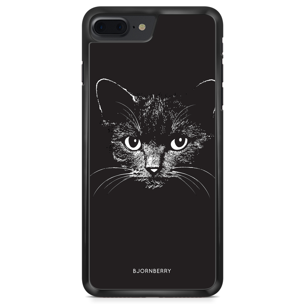 iPhone 8 Plus Case - Black/White Cat