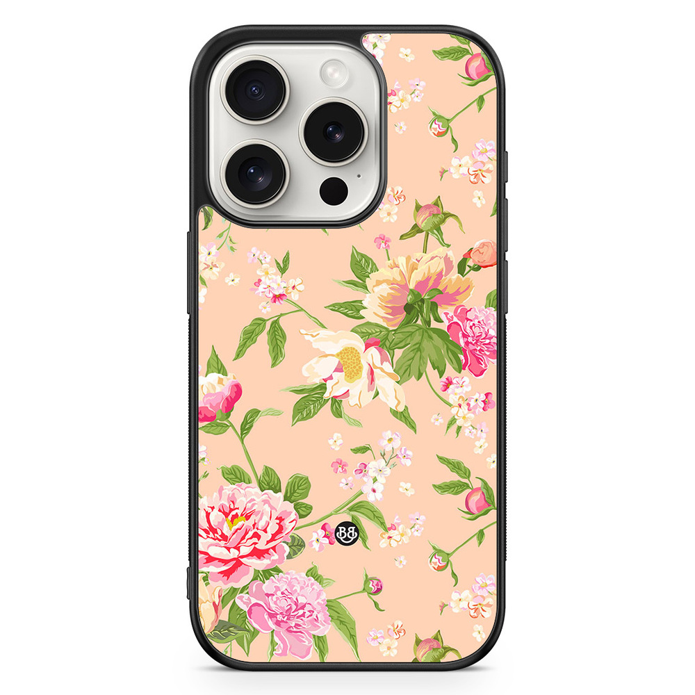 iPhone 15 Pro Case - Peony Flowers