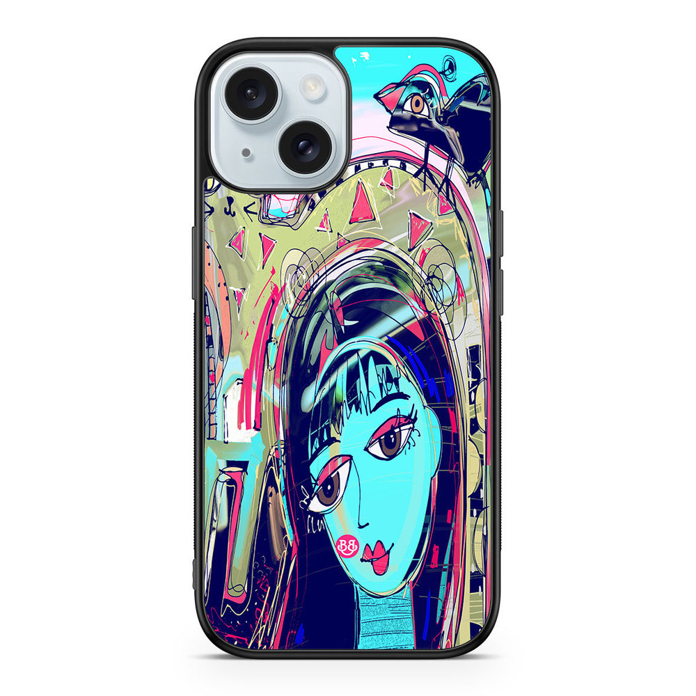 iPhone 15 Case - Abstract Cat
