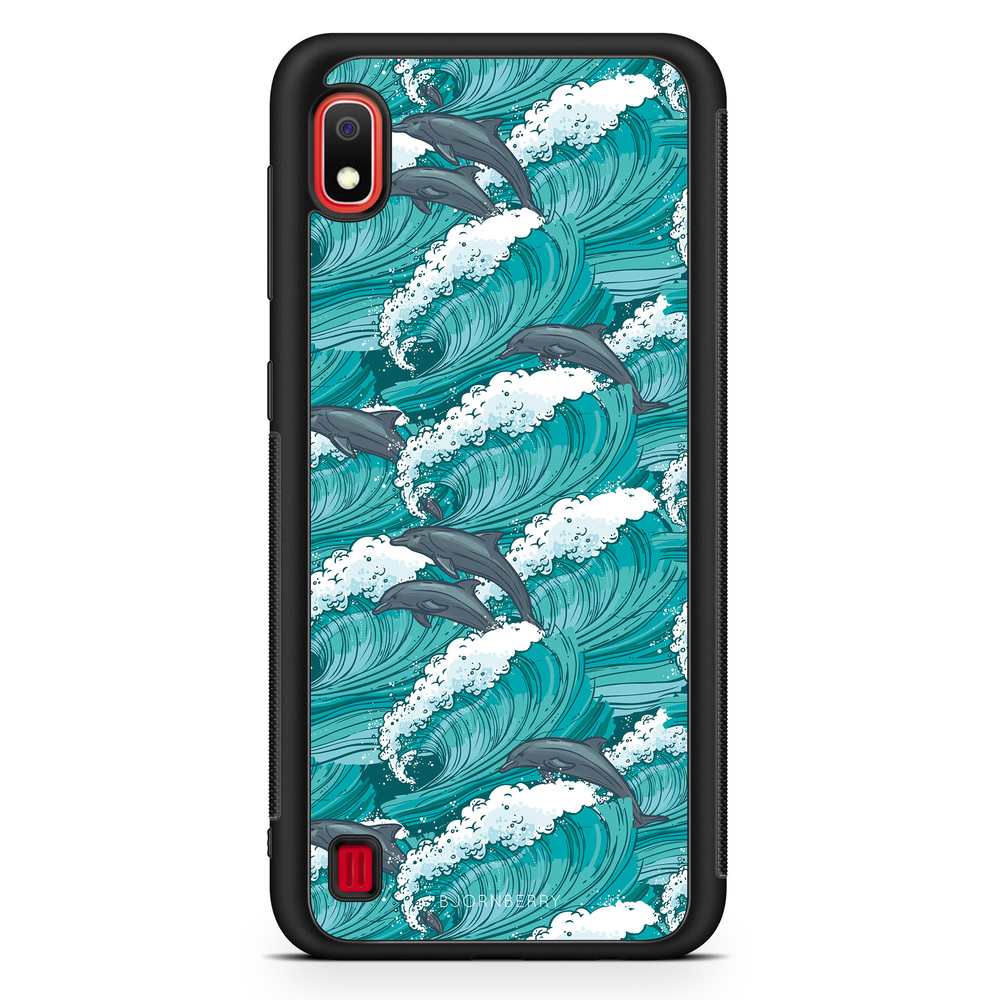Samsung Galaxy A10 Case - Waves And Dolphins