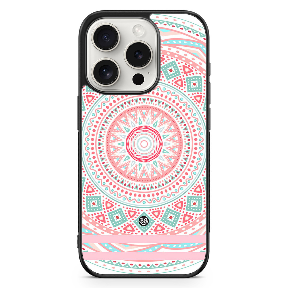 iPhone 15 Pro Case - Pastel Mandala