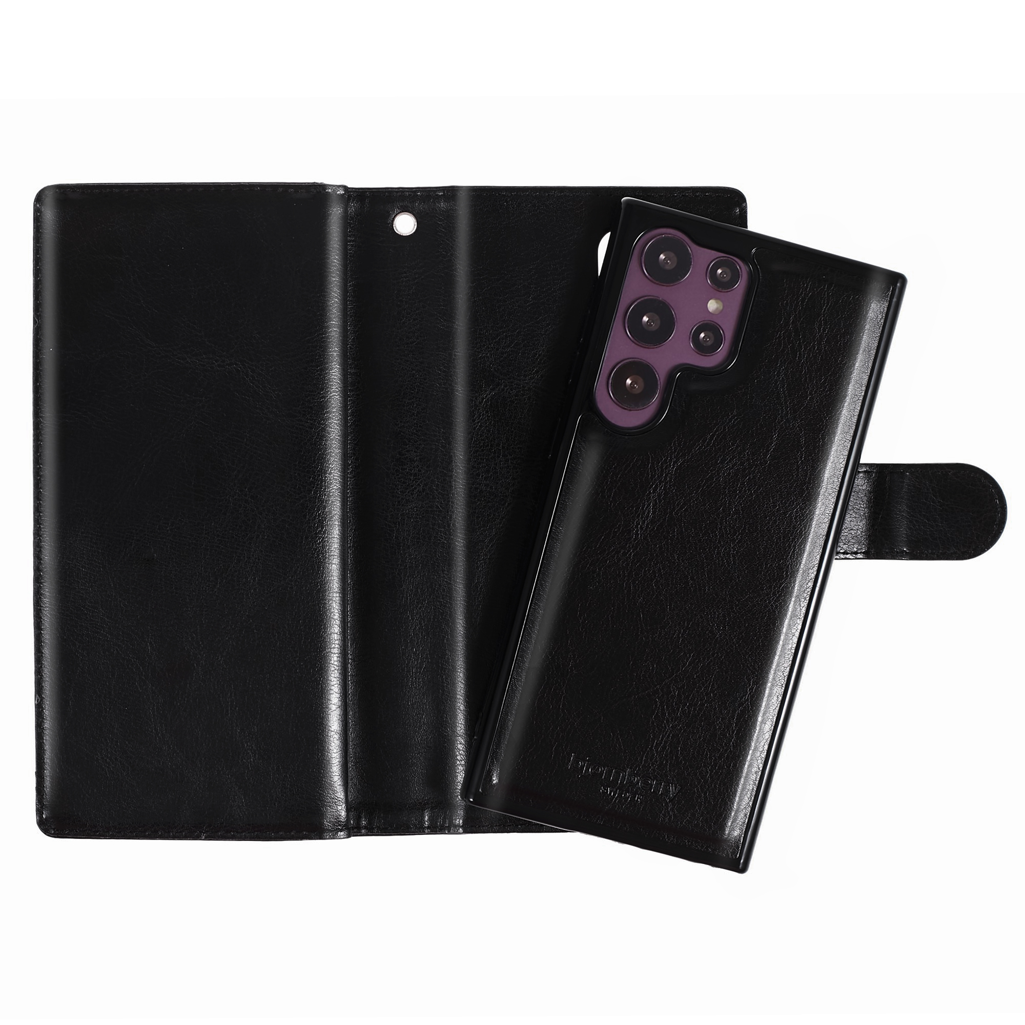 Samsung Galaxy S23 Ultra Magnet Wallet Case 9 CARD - MONOGRAM - Svart - 6