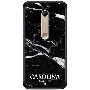 Moto X Style Case Custom - Black Marble Name
