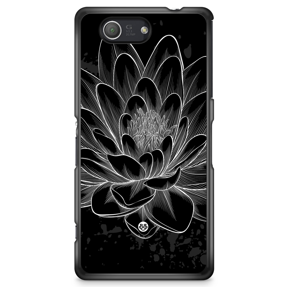 Sony Xperia Z3 Compact Case - Black/White Lotus