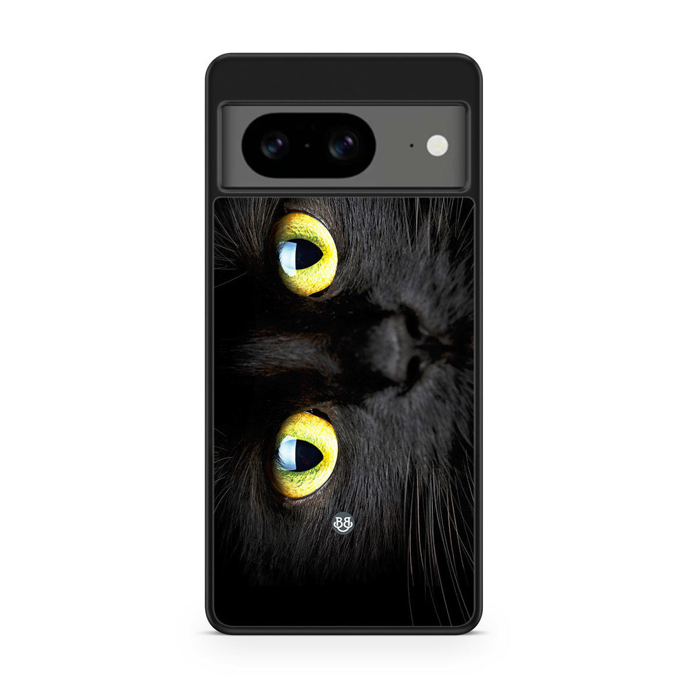 Google Pixel 8 Case - Black Cat Close up