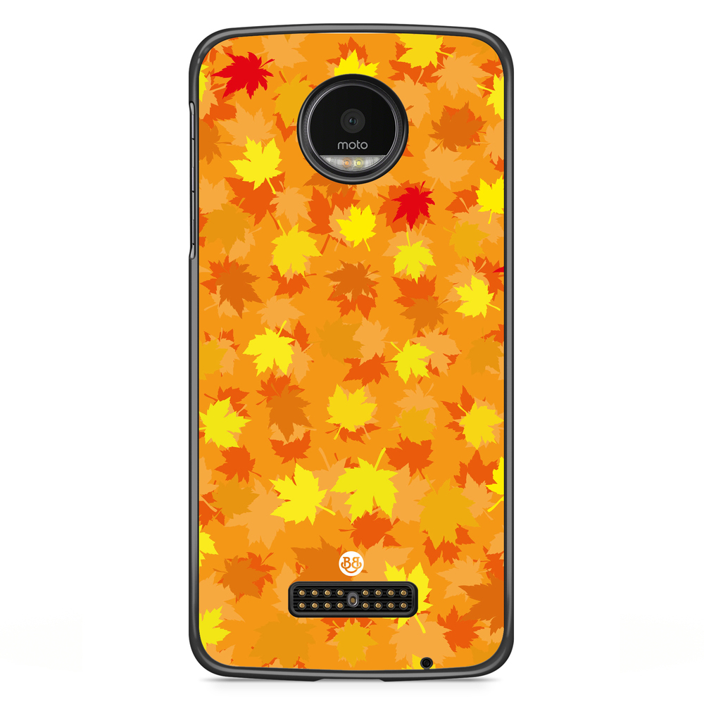 Moto Z2 Play Case - Orange leaves