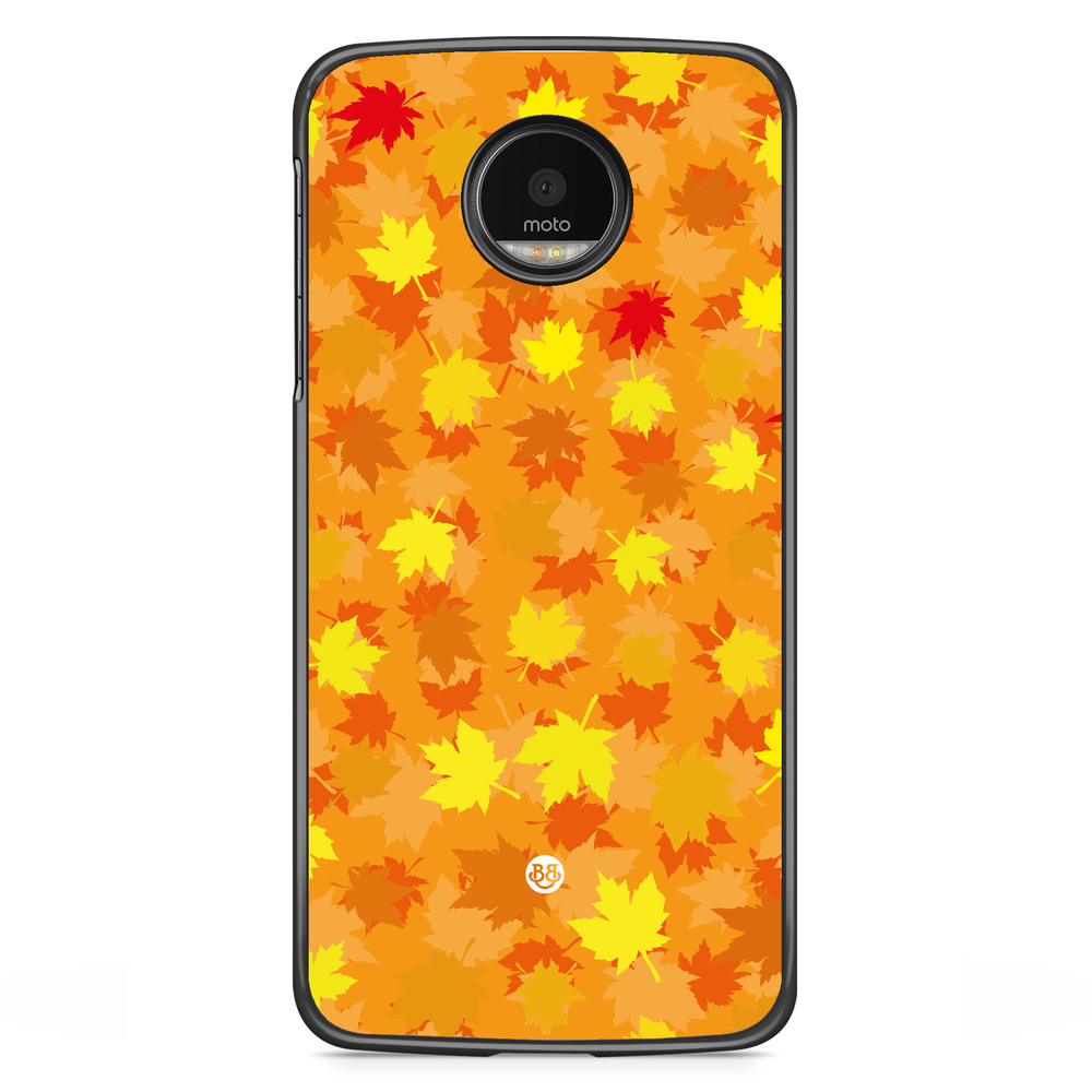 Motorola Moto G5S Plus Skal - Orange/Röda Löv