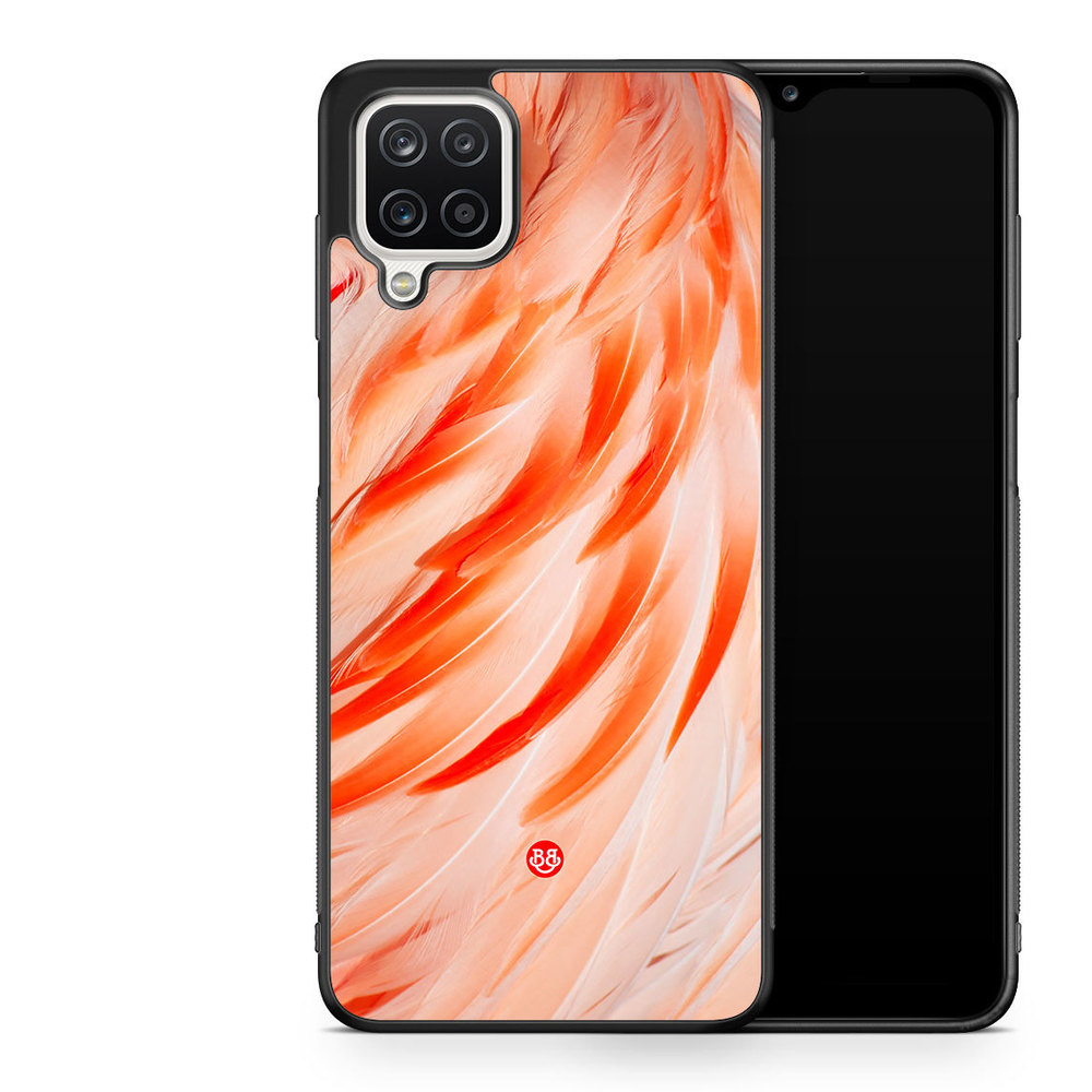Samsung Galaxy A12 Case - Flamingo Feathers