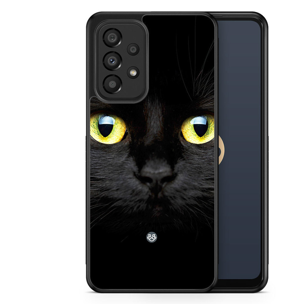 Samsung Galaxy A33 5G Case - Black Cat Closeup