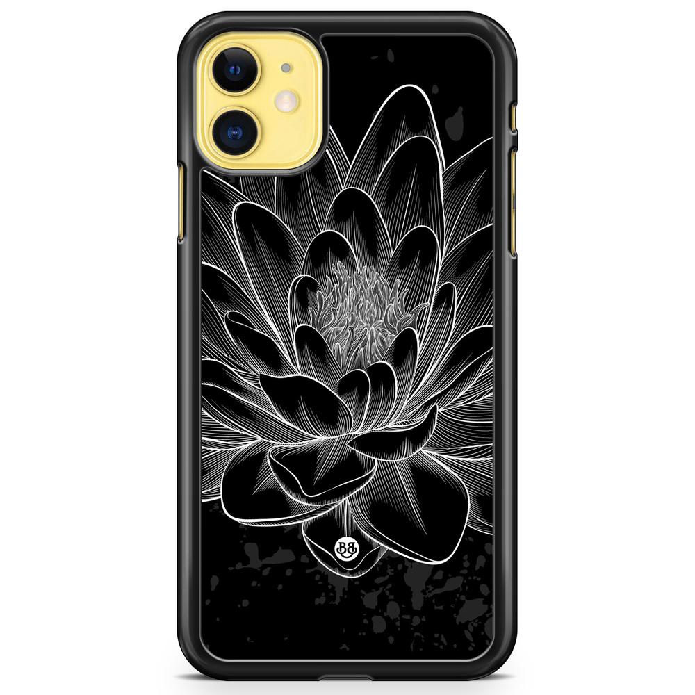iPhone 11 Case - Black/White Lotus