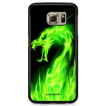 Samsung Galaxy S6 Skal - Grön Flames Dragon