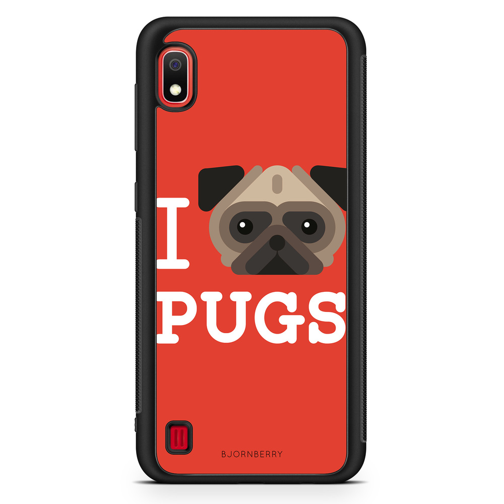Samsung Galaxy A10 Case - I Love Pugs