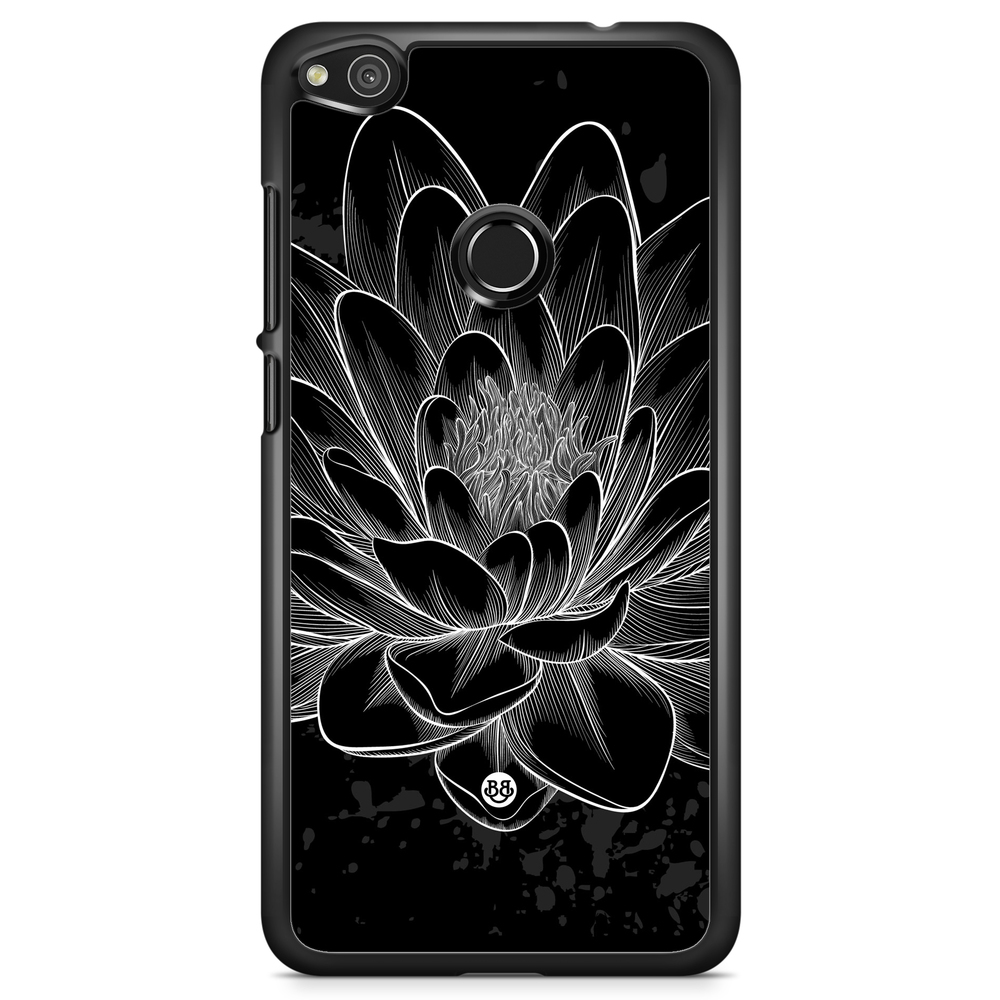 Huawei Honor 8 Lite Case - Black/White Lotus