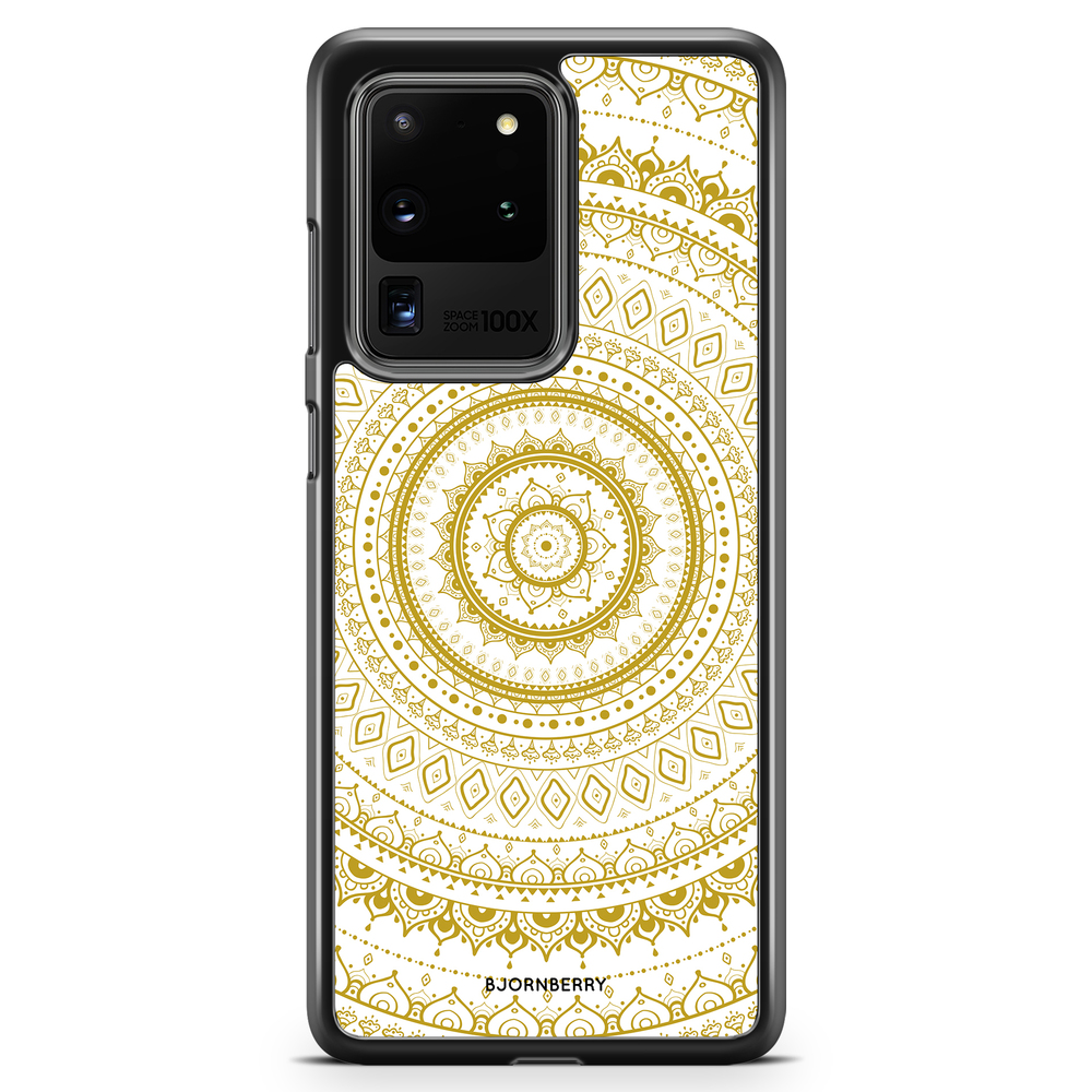 Samsung Galaxy S20 Ultra Case - White Gold Mandala