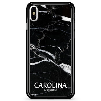 iPhone X / XS Case Custom - Black Marble Name