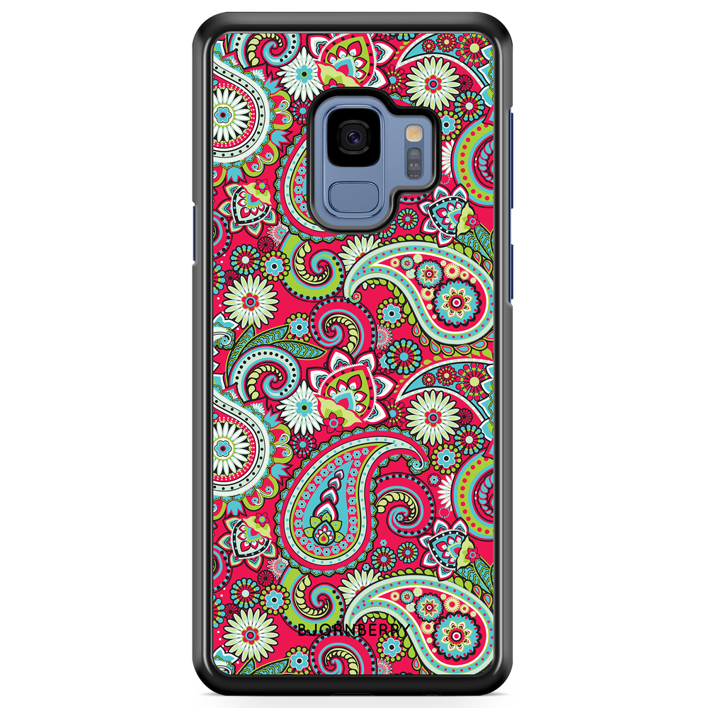 Samsung Galaxy S9 Case - Red Paisley