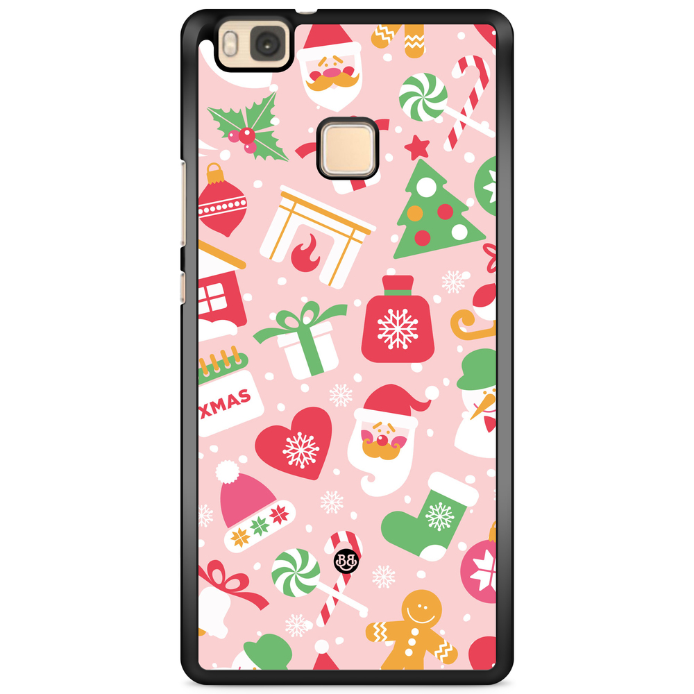 Huawei P9 Lite Case - Pink Christmas