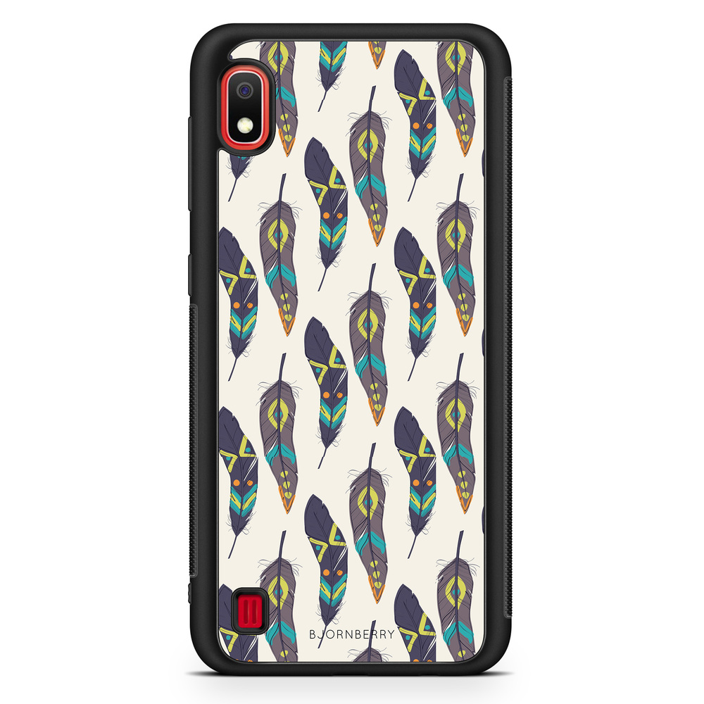 Samsung Galaxy A10 Case - Ethnic Feathers