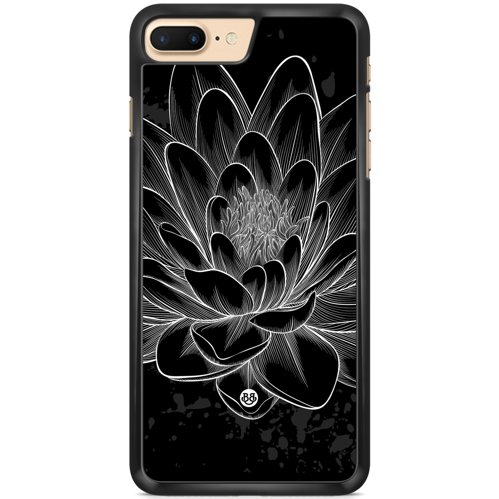 iPhone 7 Plus Case - Black/White Lotus