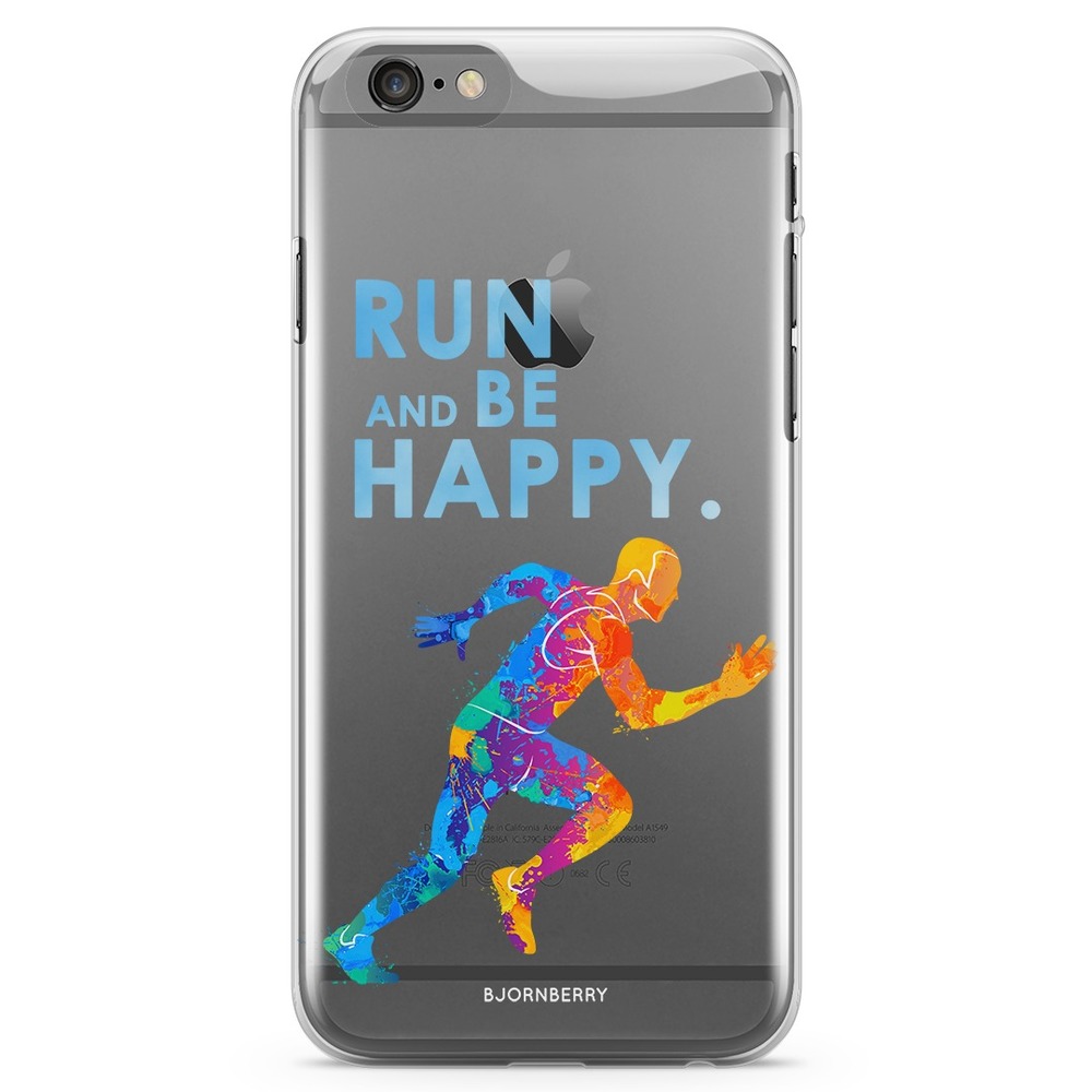 iPhone 6 Plus/6s Plus TPU Case - Run And Be Happy